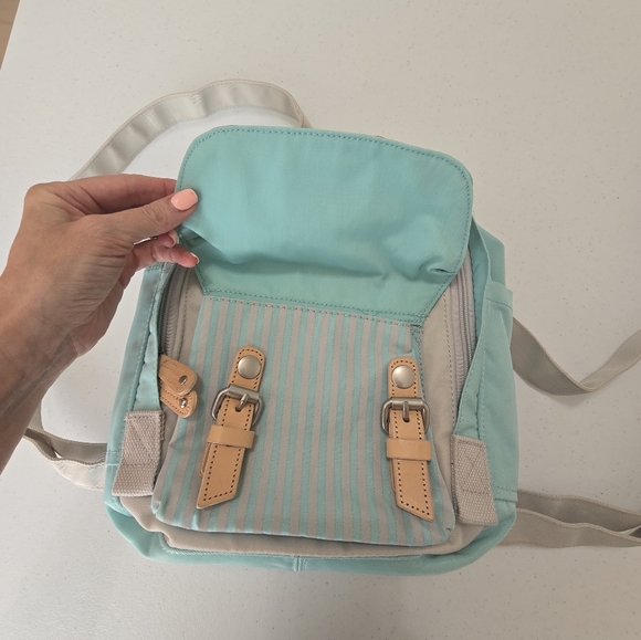 Doughnut Macaroon Mini Backpack Gray Teal NWT - Picture 3 of 10